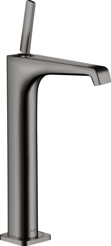 Mitigeur de lavabo AXOR Citterio E 250 surélevé pour vasque libre en noir chromé poli