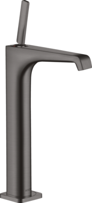 Mitigeur de lavabo AXOR Citterio E 250 surélevé pour vasque libre en noir chromé brossé