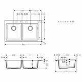 S51 S510-F770 Evier encastré 370/370