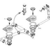 D17-10 Garniture de vidage manuelle pour double cuve granite