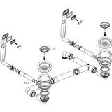 D15-10 Garniture de vidage manuelle pour double cuve