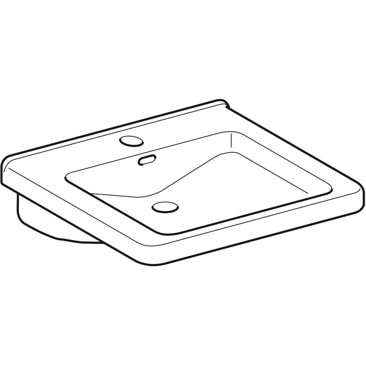 Lavabo Geberit Selnova Comfort Square, adapté PMR — vue 4