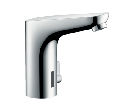 Hansgrohe Focus 130 Electronic Basin Mixer with Temperature Adjustment Lever on Mains Supply