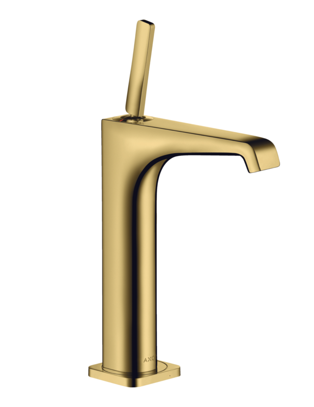 Mitigeur de lavabo AXOR Citterio E 190 surélevé pour vasque libre aspect doré poli