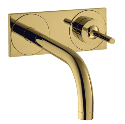 Mitigeur de lavabo encastré AXOR Uno 225 mm en doré poli