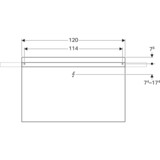 Miroir lumineux Geberit iCon 120 cm