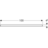 Miroir lumineux Geberit Option Basic 120 cm, éclairage en haut