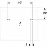 Miroir éclairé Geberit Option 80 cm, éclairage des deux côtés