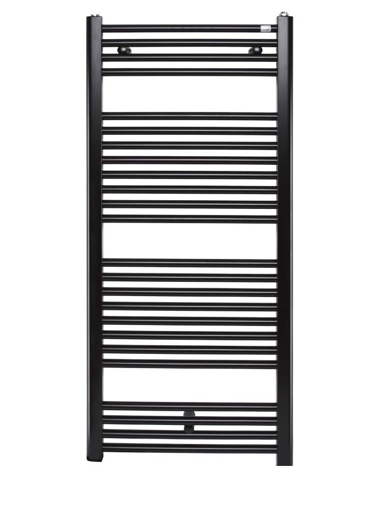 Radiateur sèche-serviettes Zehnder (Acova) Virando 120 x 50 cm - Noir - vue 3