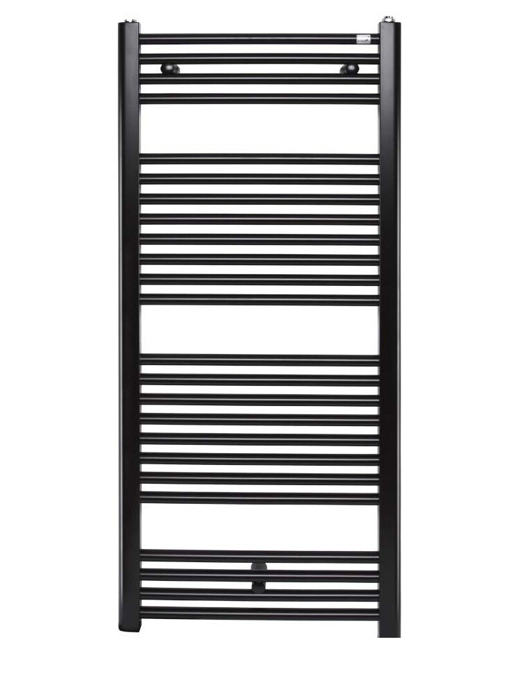 Radiateur sèche-serviettes Zehnder (Acova) Virando 120 x 50 cm - Noir — vue 3
