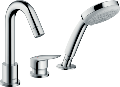 Mitigeur 3 trous pour montage sur bord de baignoire Hansgrohe Logis