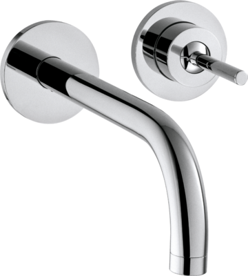 Mitigeur de lavabo encastré AXOR Uno 225 mm en laiton chromé avec rosaces