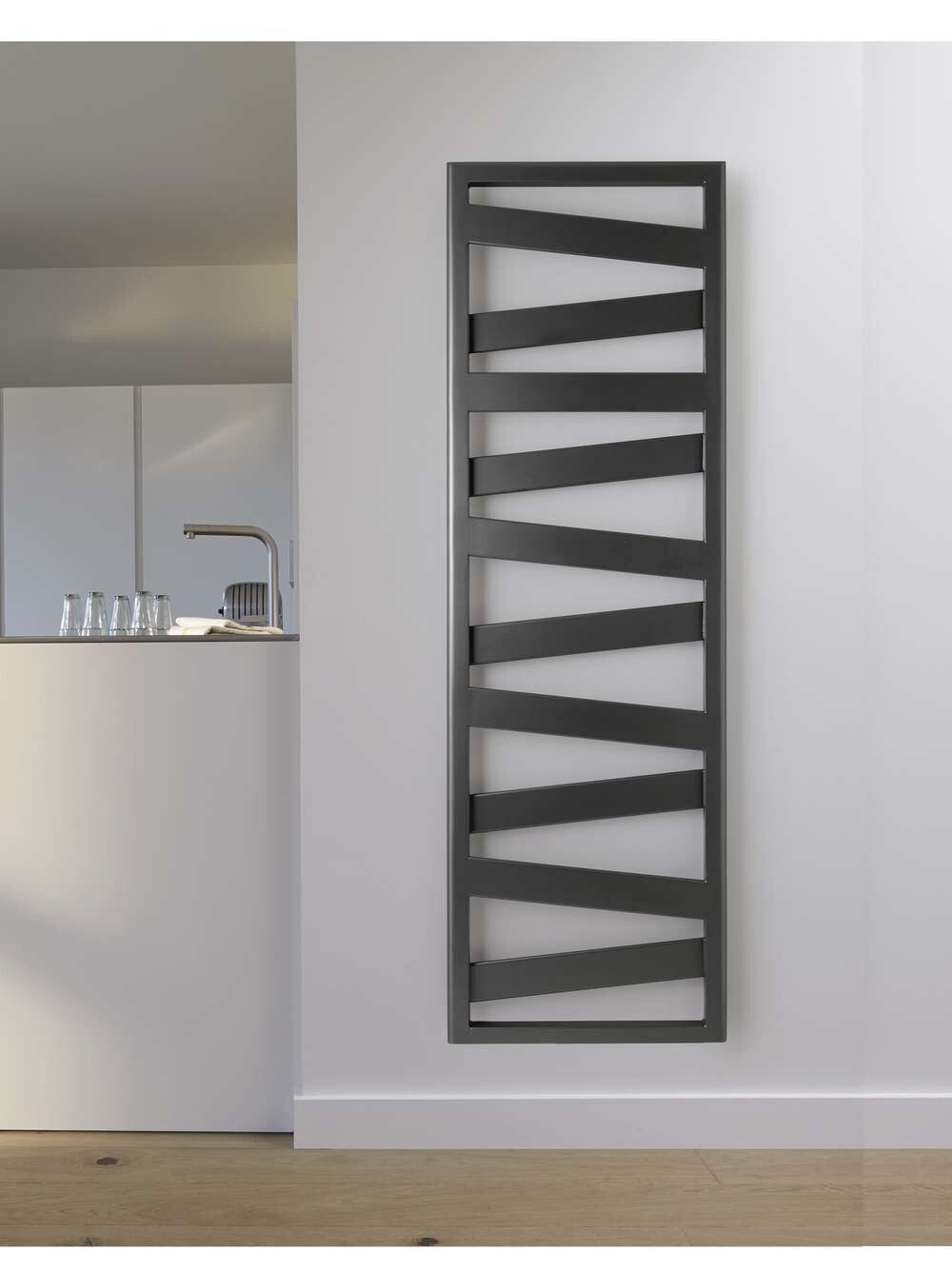Radiateur sèche-serviettes Zehnder (Acova) Kazeane 160 x 50 cm - Noir — vue 2