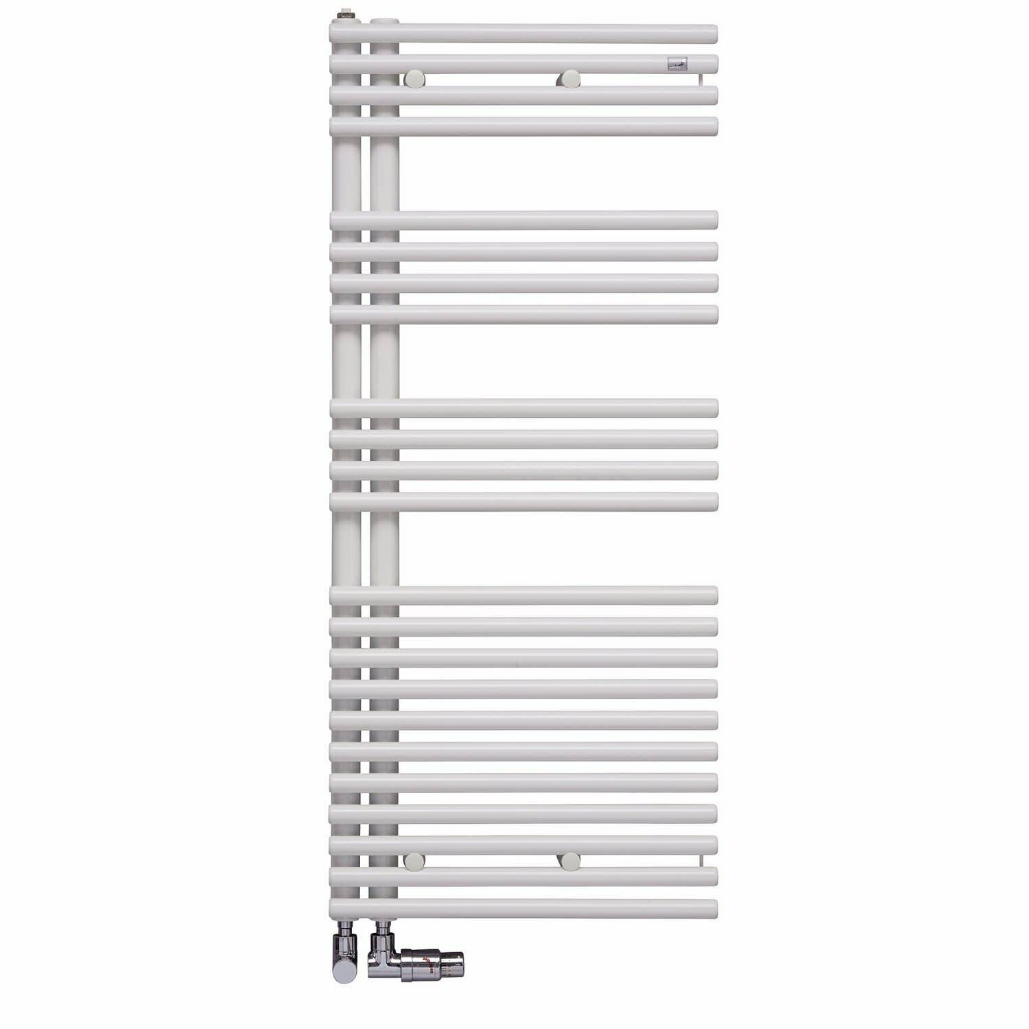 Radiateur sèche-serviettes Zehnder (Acova) Forma Asym 120 x 50 cm - Blanc — vue 2