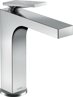 Mitigeur de lavabo AXOR Citterio 160 poignée manette avec tirette et vidage coupe rhombique
