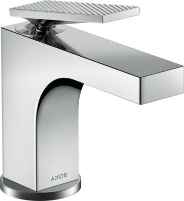 Mitigeur de lavabo AXOR Citterio 90 poignée manette avec tirette et vidage coupe rhombique