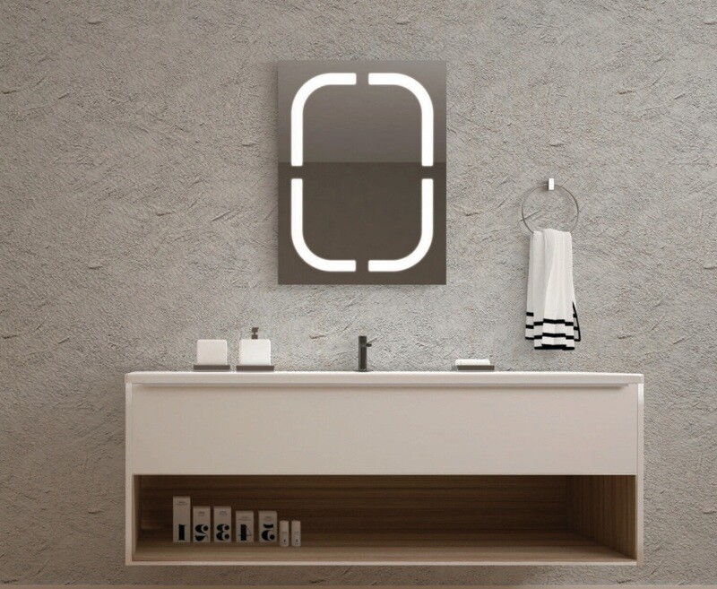 Miroir de salle de bains LED RBA série Noble 50 x 70 cm