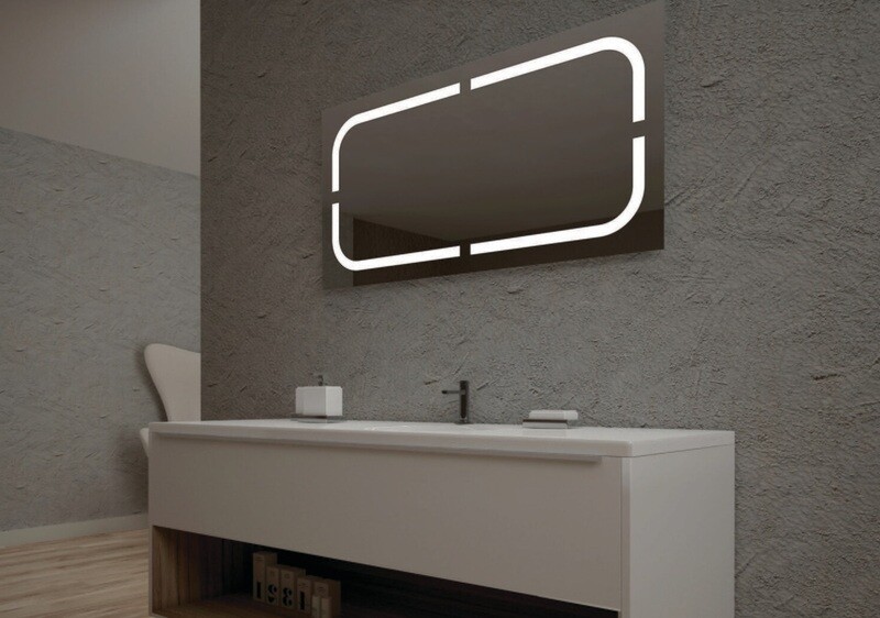 Miroir de salle de bains LED RBA série Noble (80 à 120 cm) x 60 cm
