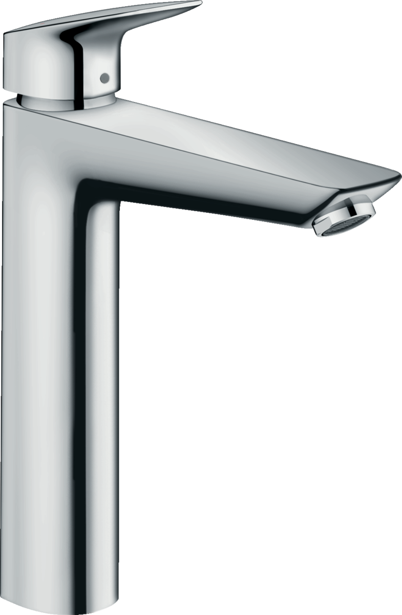 Mitigeur de lavabo Hansgrohe Logis 190 Ecosmart en laiton chromé avec tirette et vidage — vue 2