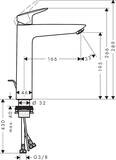 Logis Mitigeur de lavabo 190 avec tirette et vidage synthétique