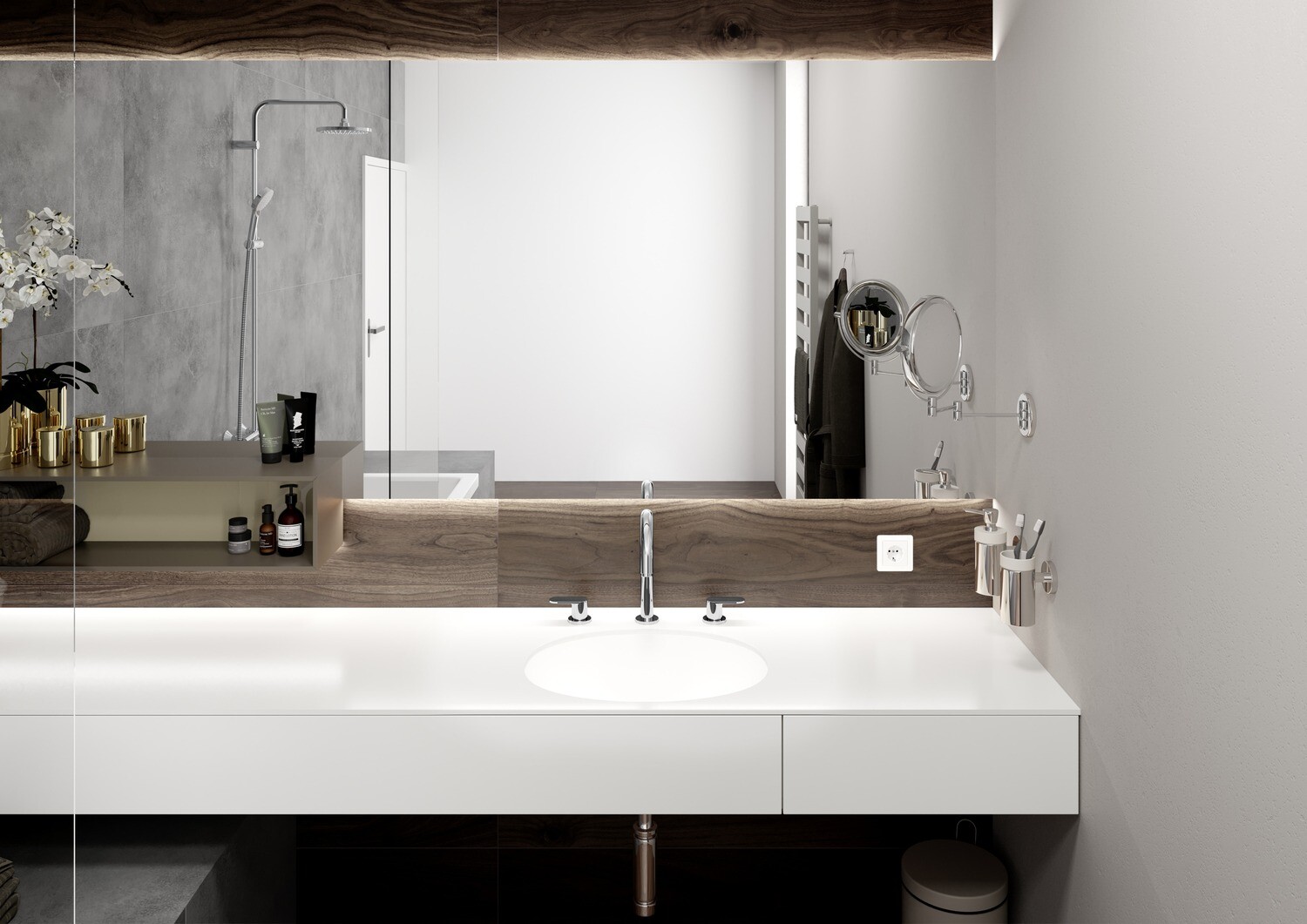Mélangeur de lavabo 3 trous Hansgrohe Vernis Blend 150 avec tirette et vidage — vue 3