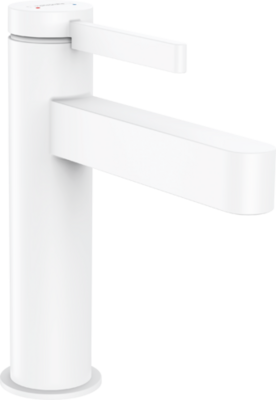 Mitigeur lavabo Hansgrohe Finoris 110 avec tirette et vidage en blanc mat