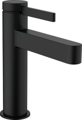 Mitigeur lavabo Hansgrohe Finoris 110 avec tirette et vidage en noir mat