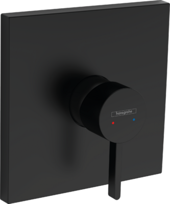 Set de finition pour mitigeur de douche encastré Hansgrohe Finoris en noir mat