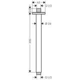 Vernis Shape Bras de douche plafond M 1/2" 300 mm