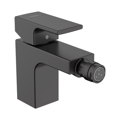 Mitigeur de bidet Hansgrohe Vernis Shape avec tirette et vidage en noir mat