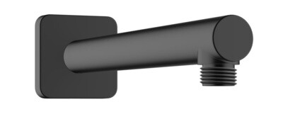 Bras de douche mural Hansgrohe Vernis Shape 240 mm avec rosace carrée en noir mat