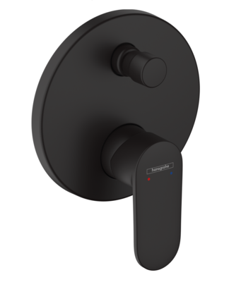 Set de finition pour mitigeur de bain / douche encastré Hansgrohe Vernis Blend en noir mat