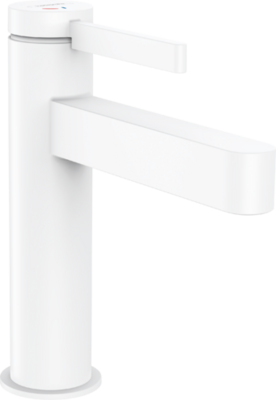 Mitigeur de lavabo Hansgrohe Finoris 110 CoolStart avec bonde push-open en blanc mat