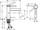 Finoris Mitigeur de lavabo 110 CoolStart, bonde clic-clac