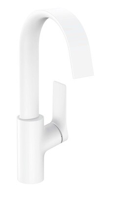 Mitigeur de lavabo Hansgrohe Vivenis 210 avec bec orientable, tirette et vidage en blanc mat