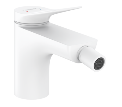 Mitigeur de bidet Hansgrohe Vivenis avec tirette et vidage en blanc mat