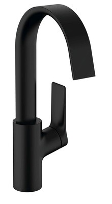 Mitigeur de lavabo Hansgrohe Vivenis 210 avec bec orientable, tirette et vidage en noir mat