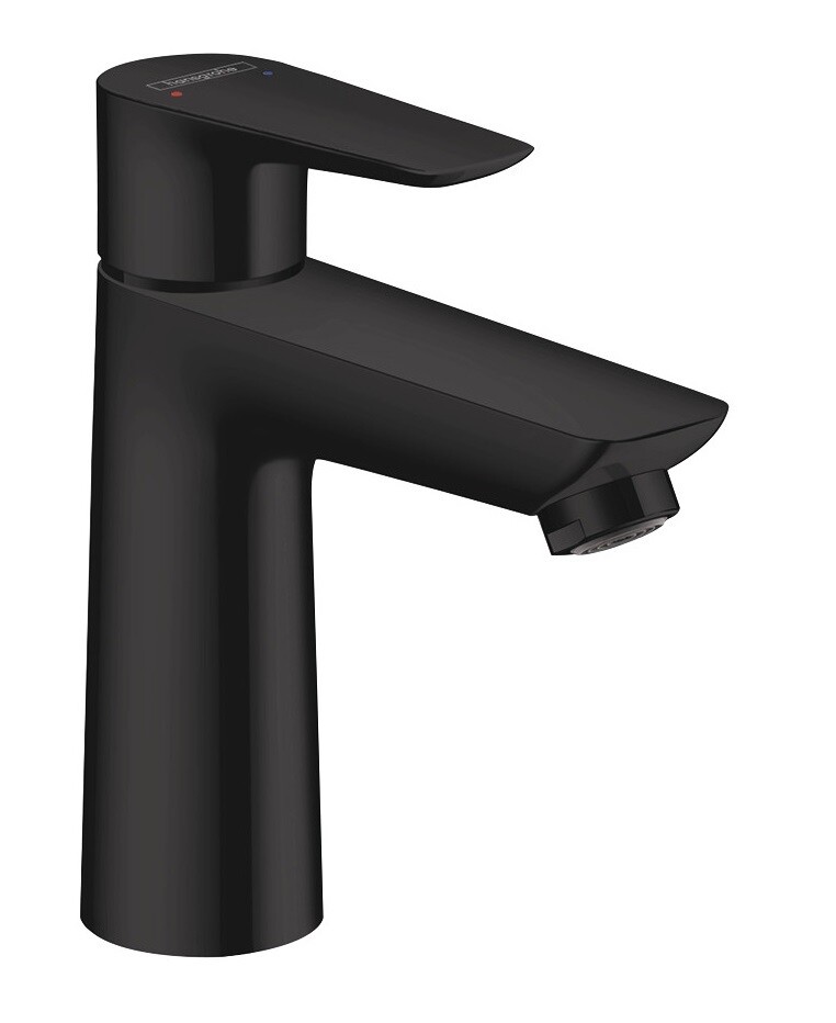 Mitigeur de lavabo Hansgrohe Talis E 110 avec tirette et vidage en noir mat