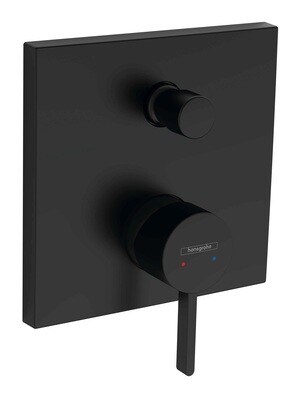 Set de finition pour mitigeur de bain / douche encastré Hansgrohe Finoris en noir mat