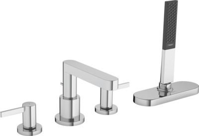 Mélangeur 4 trous pour montage sur bord de baignoire Hansgrohe Finoris avec sBox