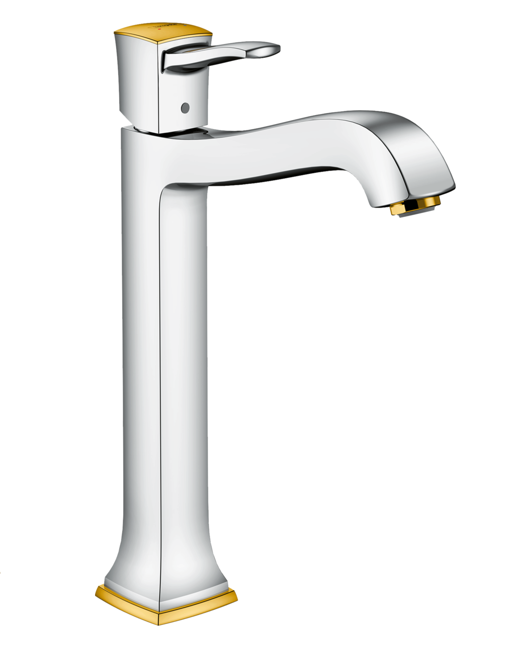 Mitigeur de lavabo Hansgrohe Metropol Classic 260 pour vasque libre avec tirette et vidage en chromé /doré