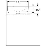 Vasque bol Geberit VariForm ovale 60 x 45 cm avec plage de robinetterie