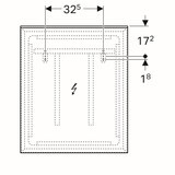 Miroir lumineux Geberit Xeno² 60 cm avec éclairage indirect