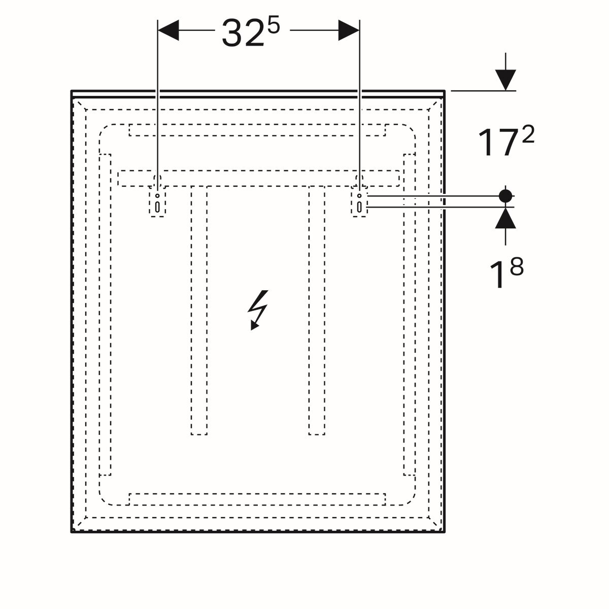 Miroir lumineux Geberit Xeno² 60 cm avec éclairage indirect — vue 5