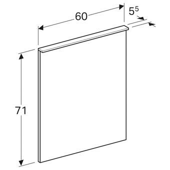 Miroir lumineux Geberit Xeno² 60 cm avec éclairage indirect — vue 3