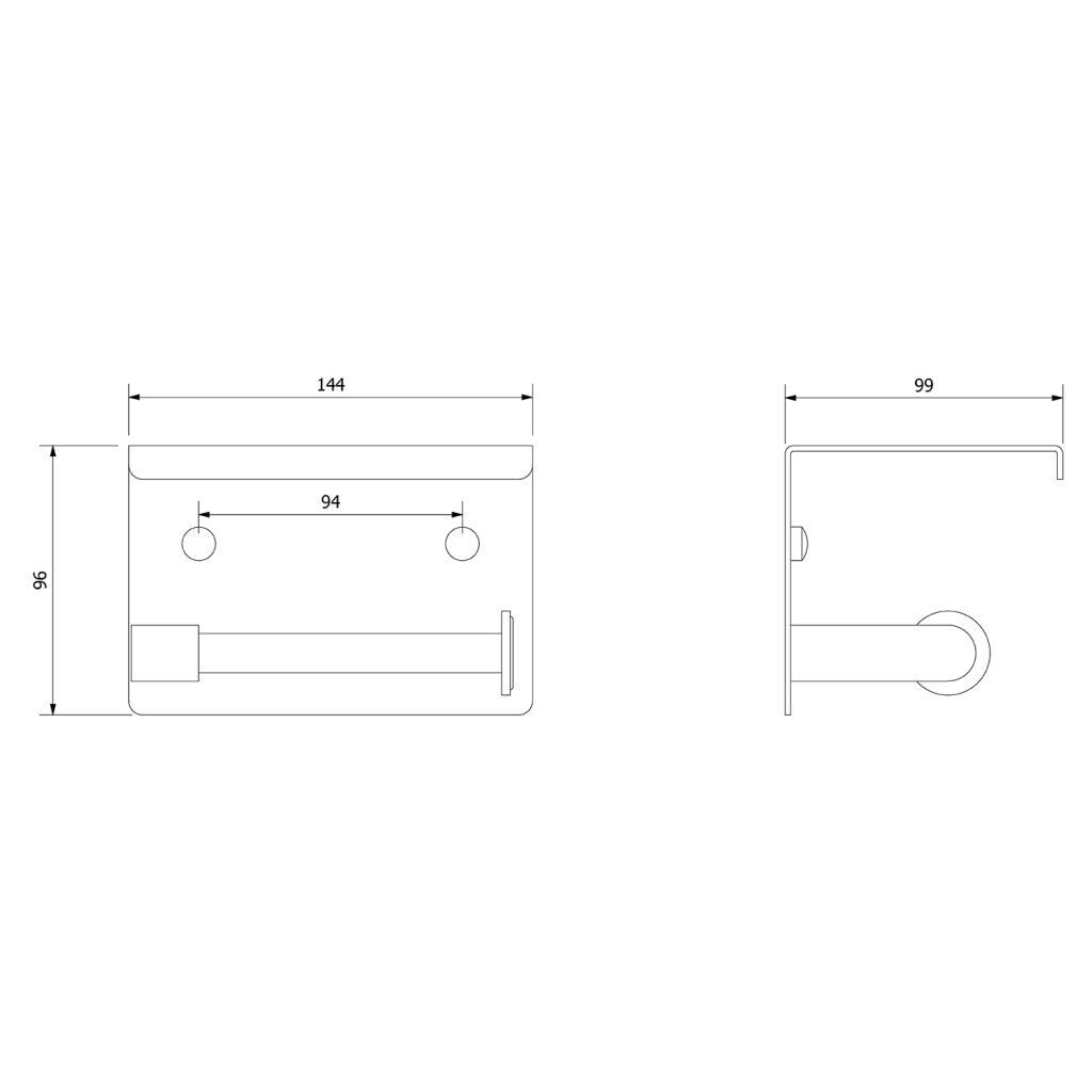Roll Holder with Cover and Storage Support