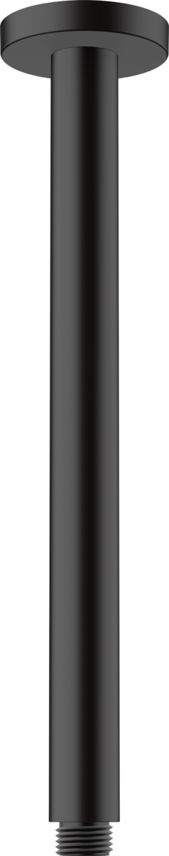 Bras de douche plafonné Hansgrohe Vernis Blend 300 mm avec rosace ronde en noir mat