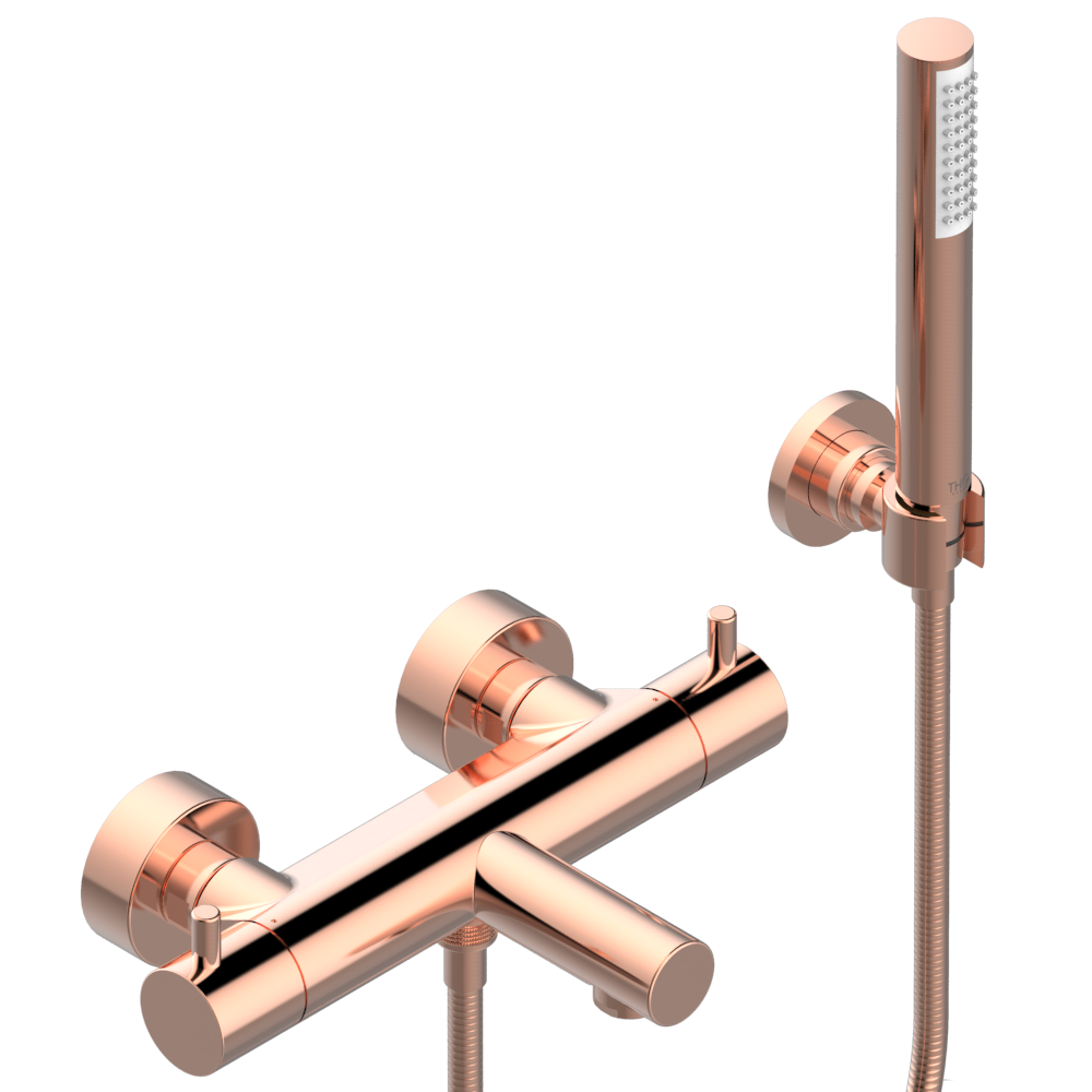 Mitigeur thermostatique de bain / douche THG mural - Collection "O" - vue 6
