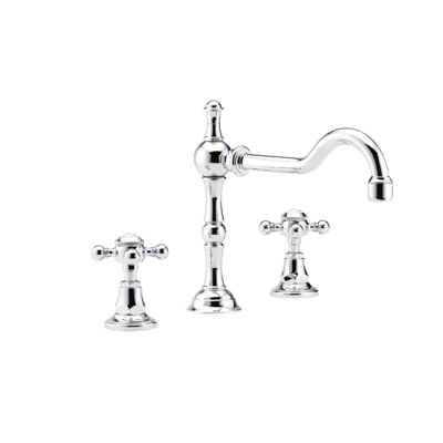 Mélangeur de lavabo 3 trous THG avec vidage pour serrage marbre - Collection &quot;1900&quot;