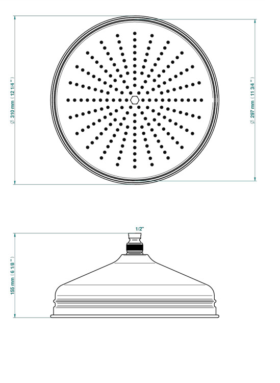 Douche de tête THG ronde 300 mm Easyclean — vue 4